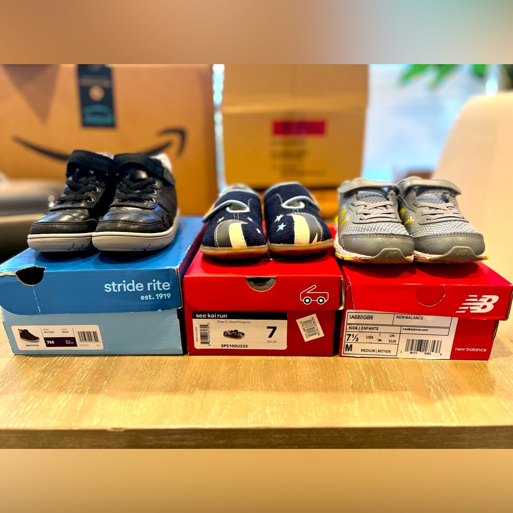 Toddler boys as 7 & 7.5 shoe bundle!